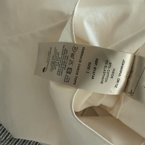 JOHANNA ORTIZ Embrace Chaos Ruffled Cotton Blend Poplin Top Size 2 - Picture 9 of 13